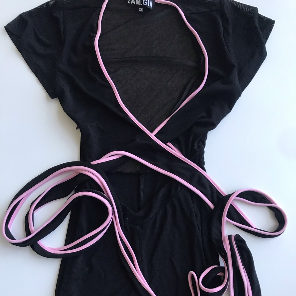 I.AM.GIA Romper/Playsuit with Pink Trim